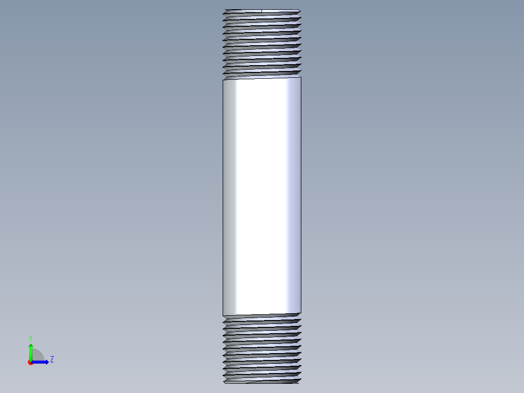 聚氯乙烯配件33-Sch80_Nipple_MPTxMPT_861-082_0.5in x 4in左视图