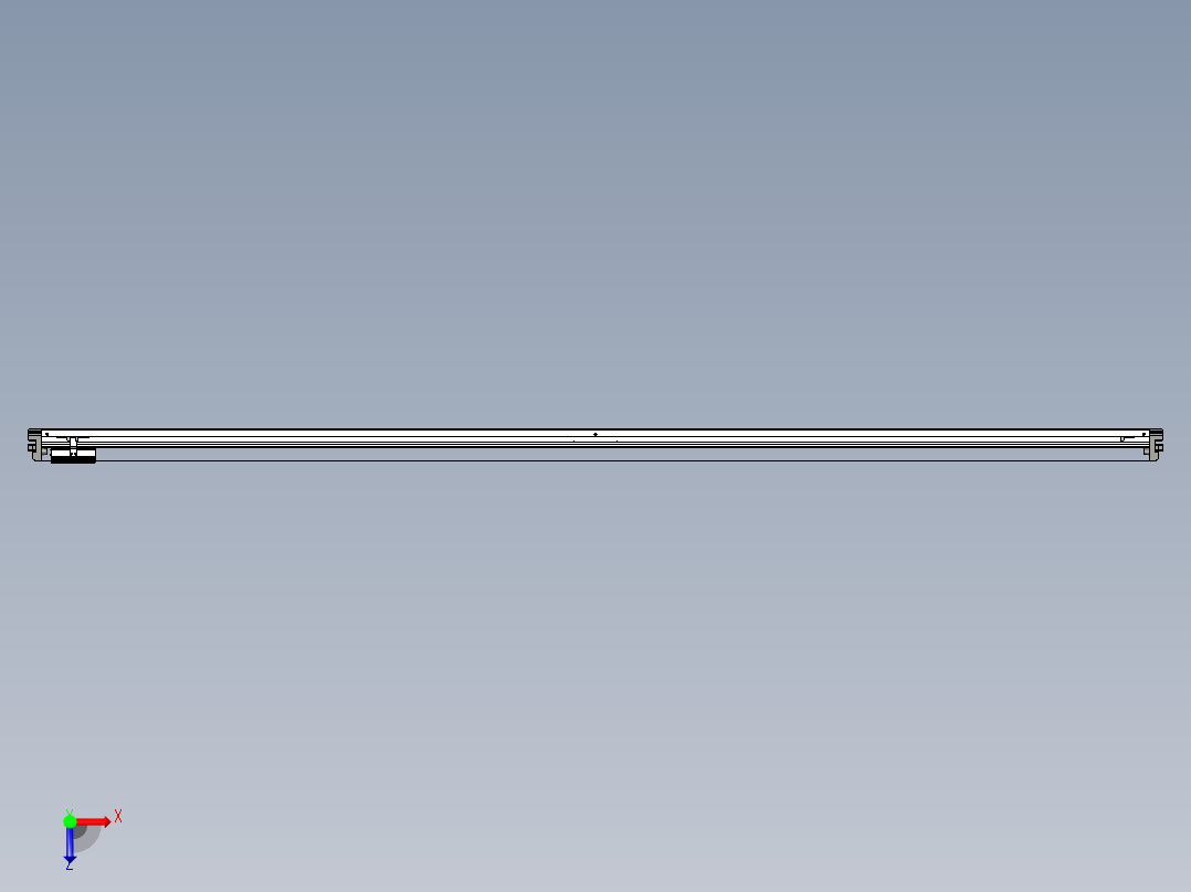 威洛博VL系列直线电机模组-VL14S1-S2600俯视图