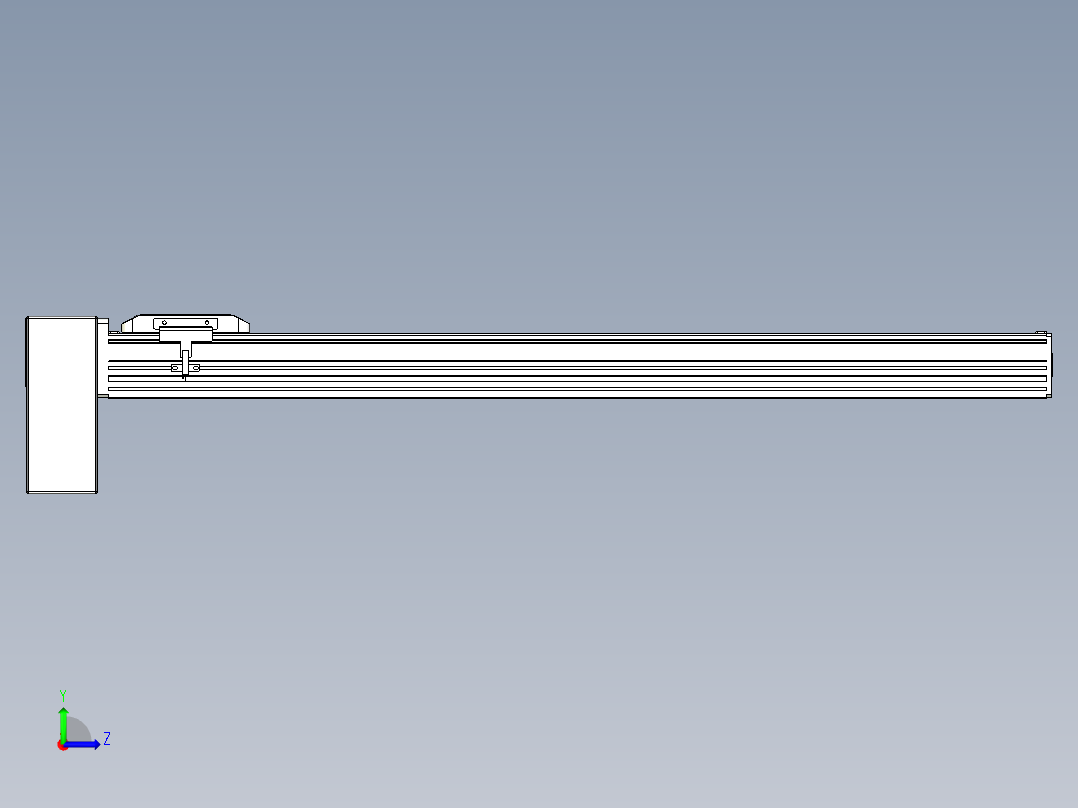 同步带全封闭直线模组TPA-HCB-85D-90-L700-RP-C-P20-N3左视图