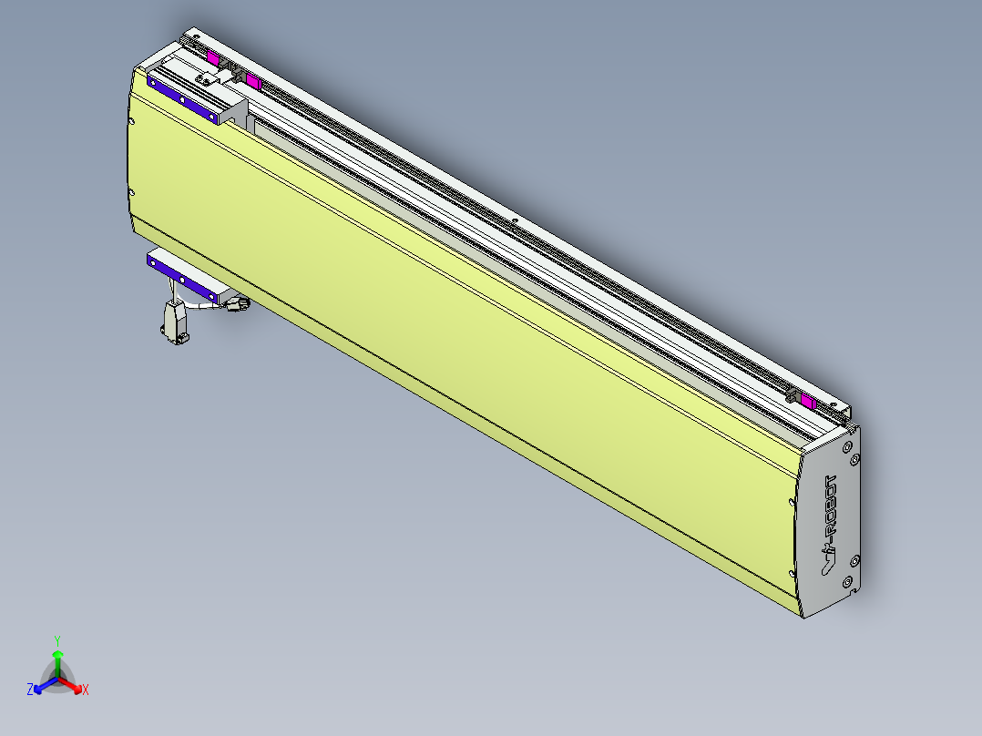 威洛博VL系列直线电机模组-VL22H1-S850正等轴测图