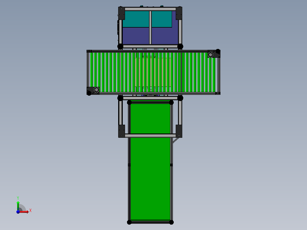 自动装箱上下料机械手前视图