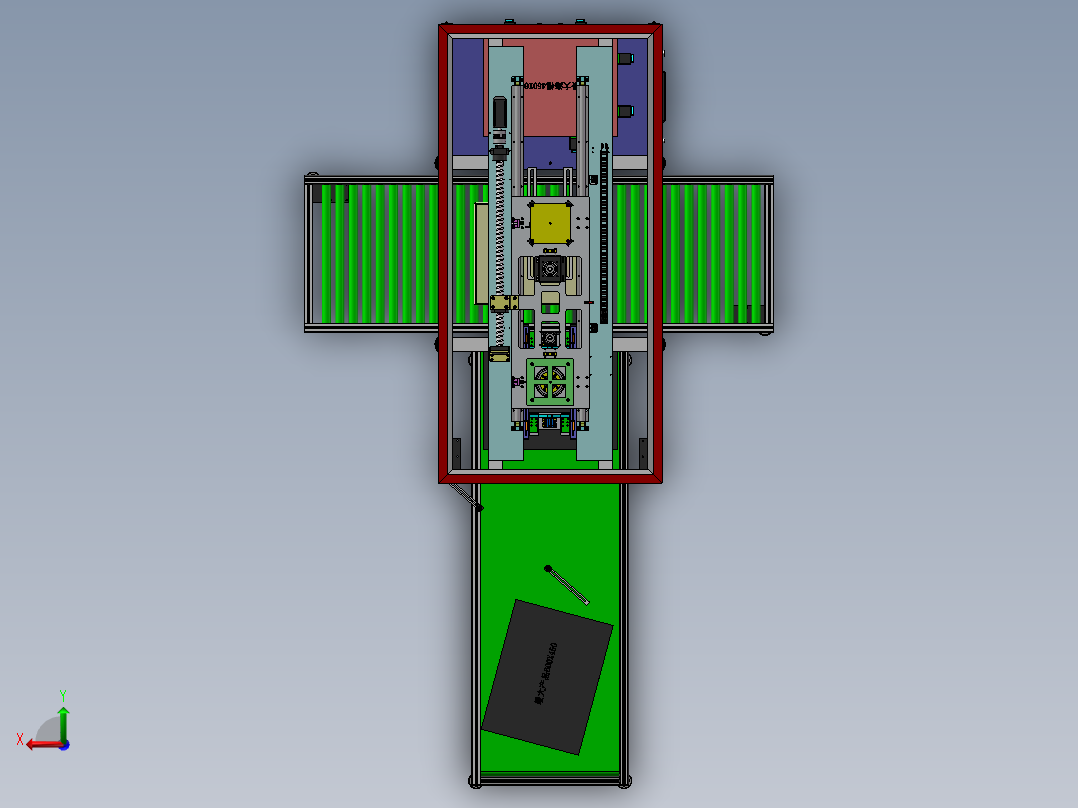 自动装箱上下料机械手后视图