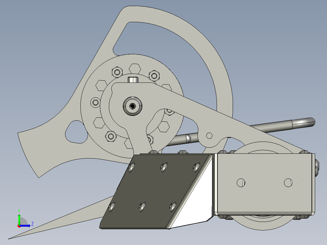 Battle Bot15公斤的旋转战斗机器人左视图