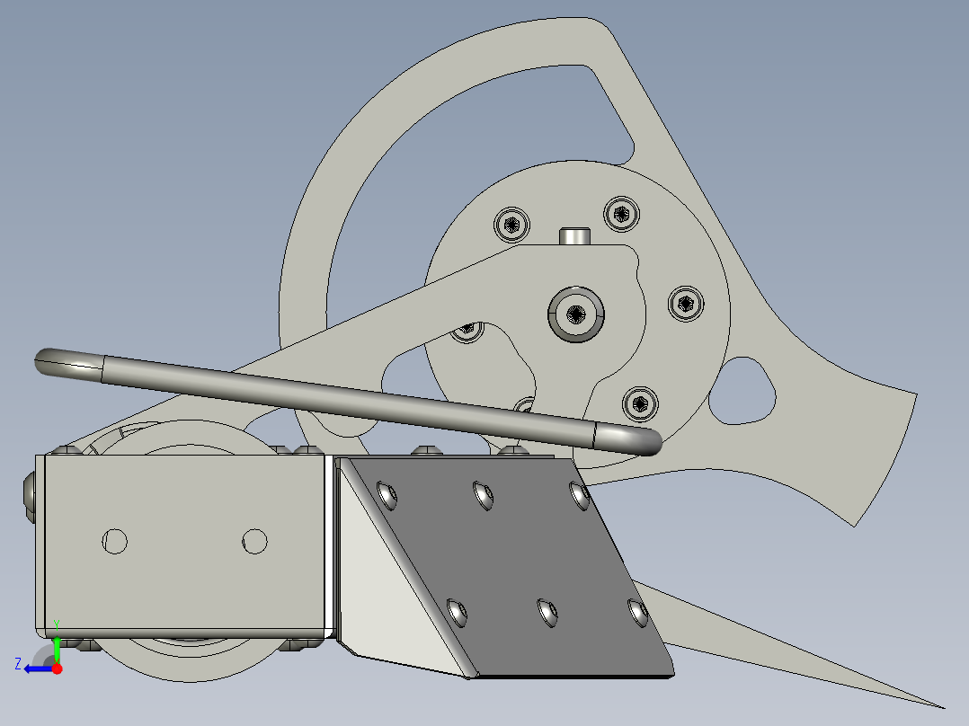 Battle Bot15公斤的旋转战斗机器人右视图