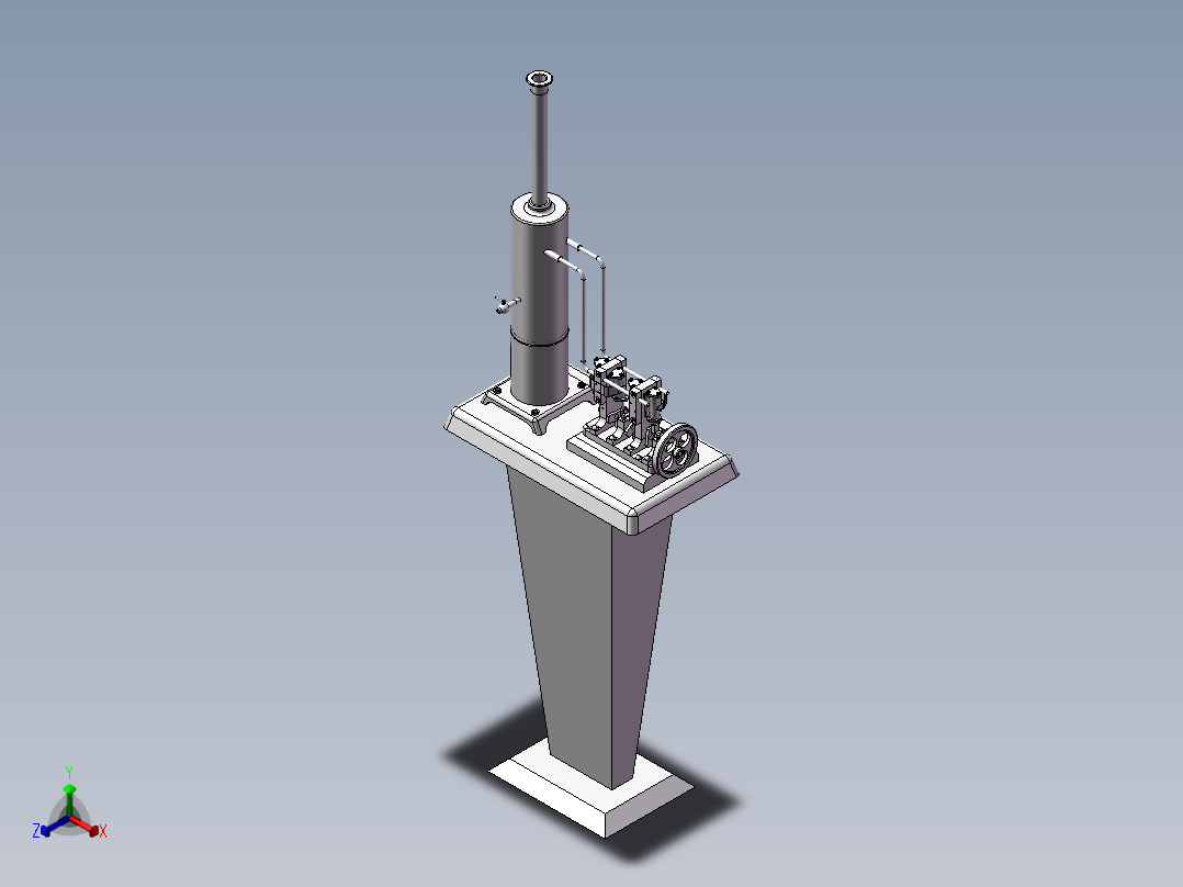 蒸汽机正等轴测图