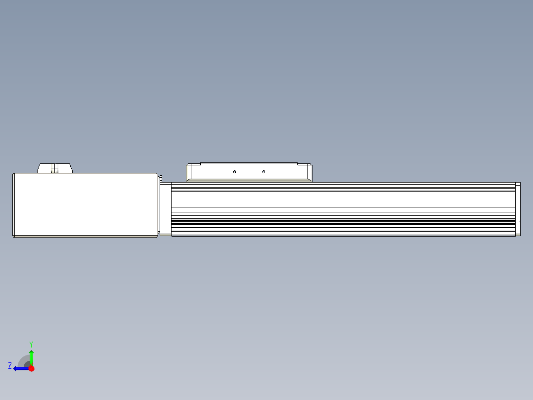 同步带全封闭直线模组TPA-HCB-105D-90-L150-MR-Y-P20-N3右视图