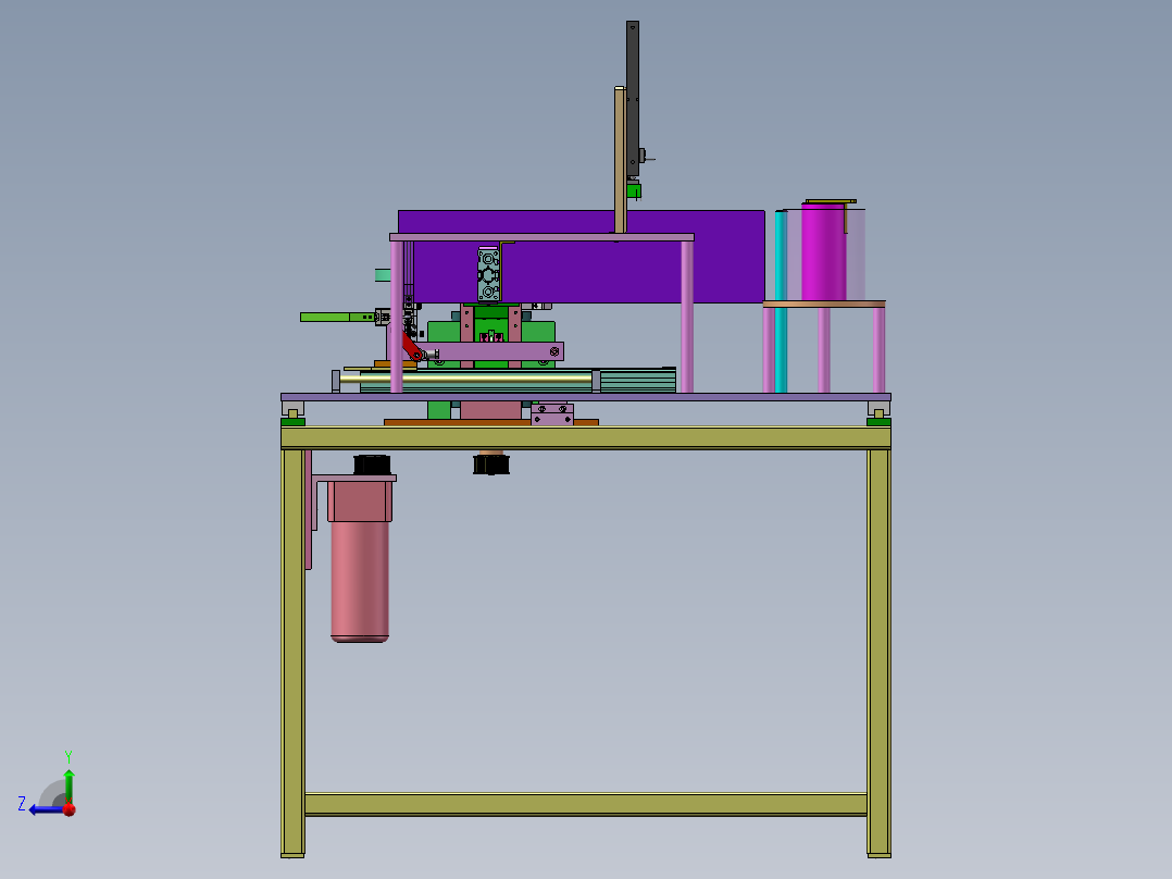 圆罩体塑膜覆膜机sw18可编辑右视图