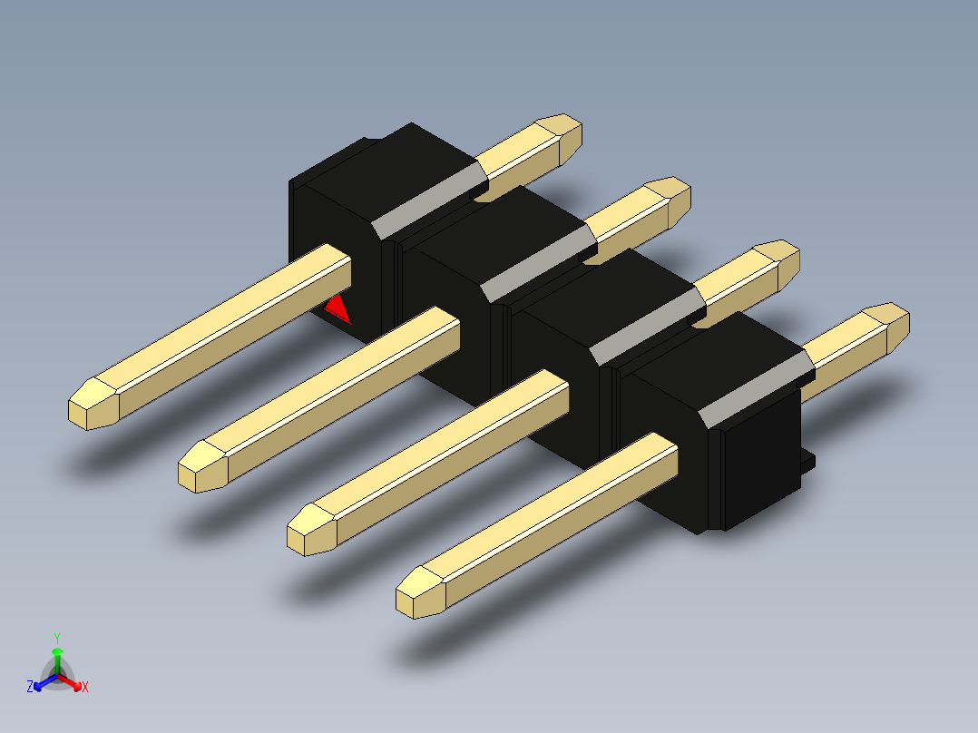 彩色公头100mil（2.54mm）系列-DS1021_black_1x04p_100mil_Type1_rev1.0