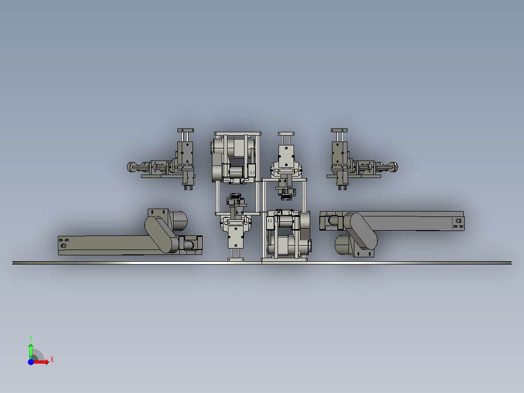 散热片涂胶机前视图