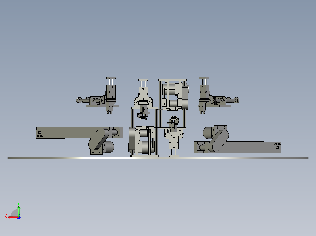 散热片涂胶机后视图