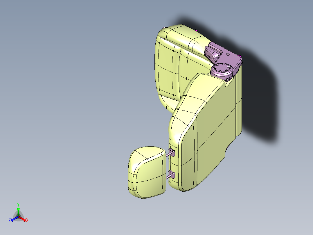 手动汽车座椅catia三维 201529==35正等轴测图