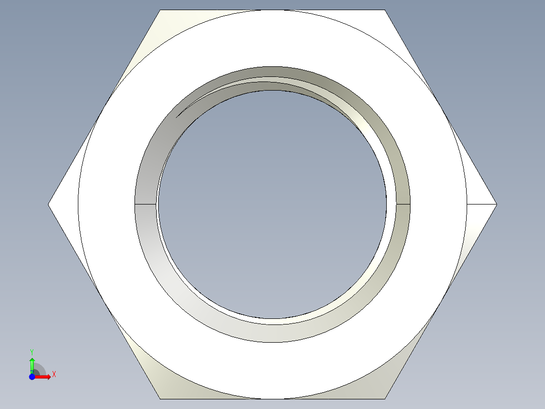DIN 934 螺母-M60 Nut.STEP前视图