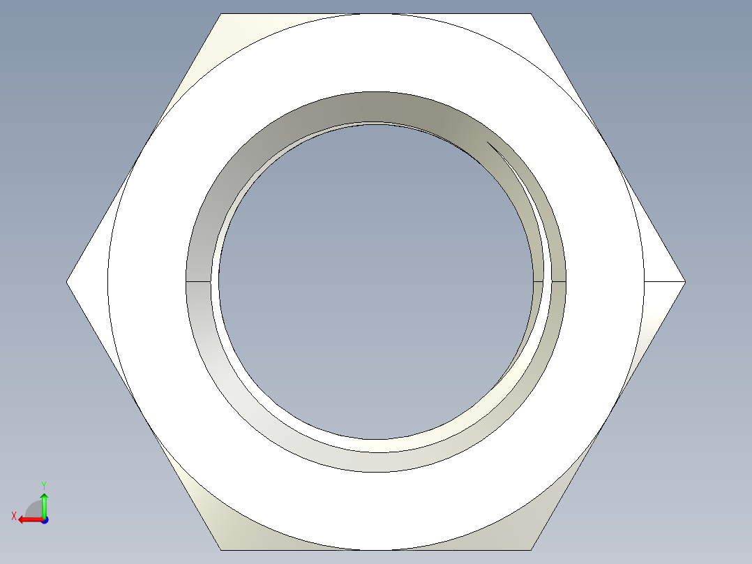 DIN 934 螺母-M60 Nut.STEP后视图