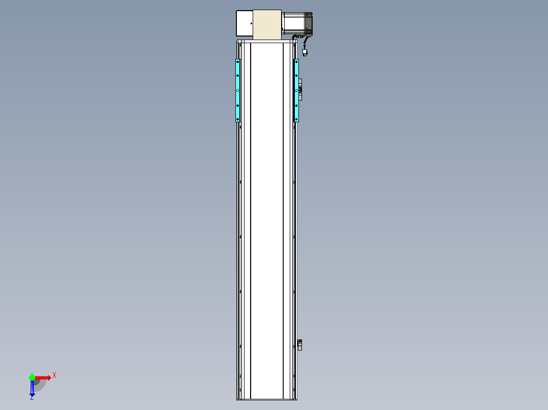 同步带滑台-半封闭B22H-L100-C-S900-LD-P75-D3-N5俯视图