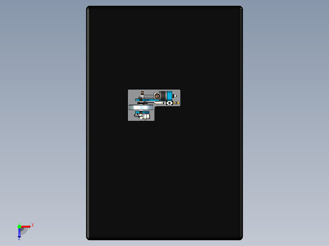 天然气发动机模型俯视图