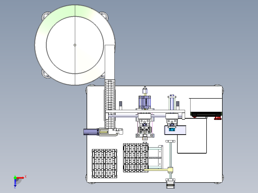 弹性薄板振动上料（自动焊接机）俯视图