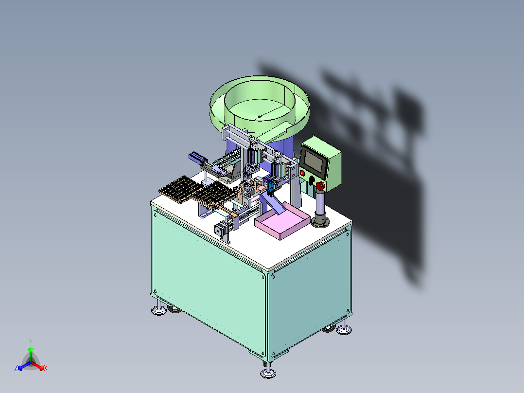 弹性薄板振动上料（自动焊接机）正等轴测图