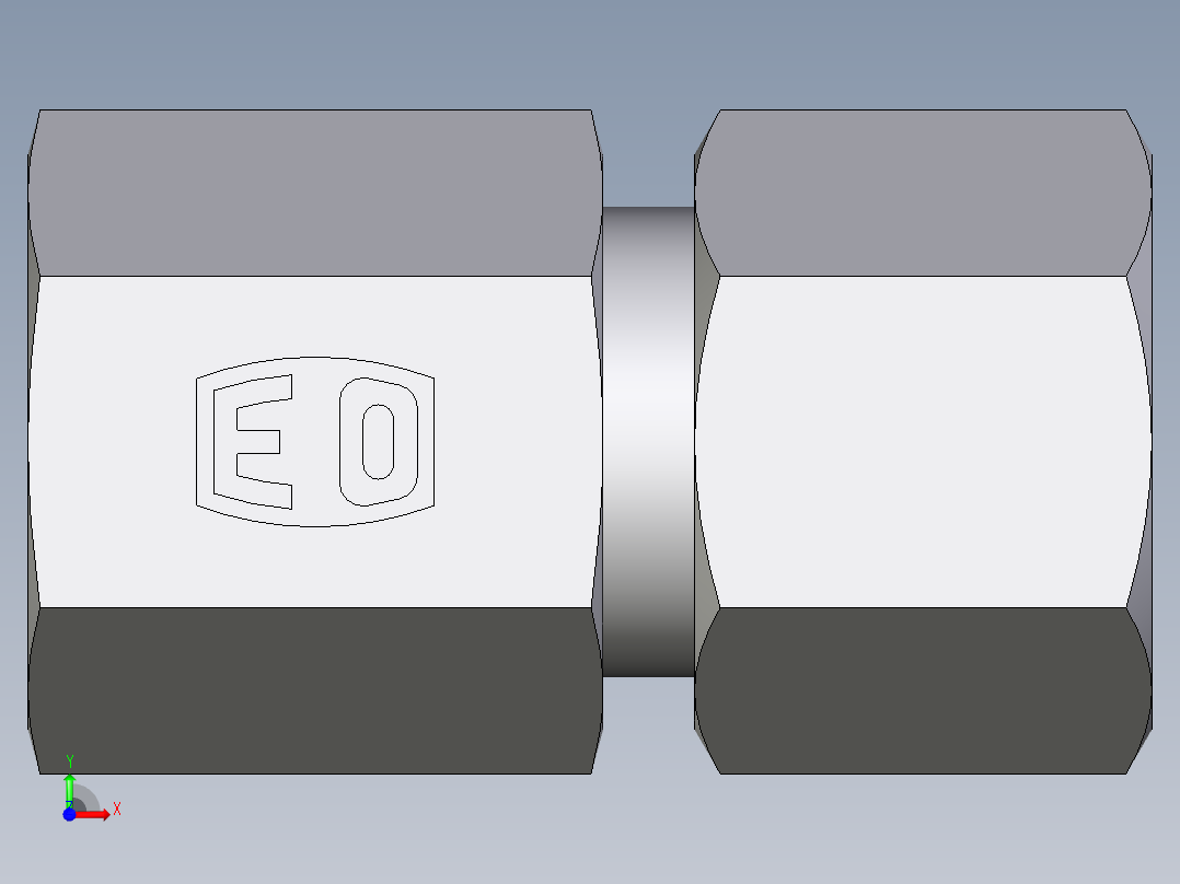 卡套式工业通用硬管接头EO_Swivel_connector_GAI10SMCF前视图