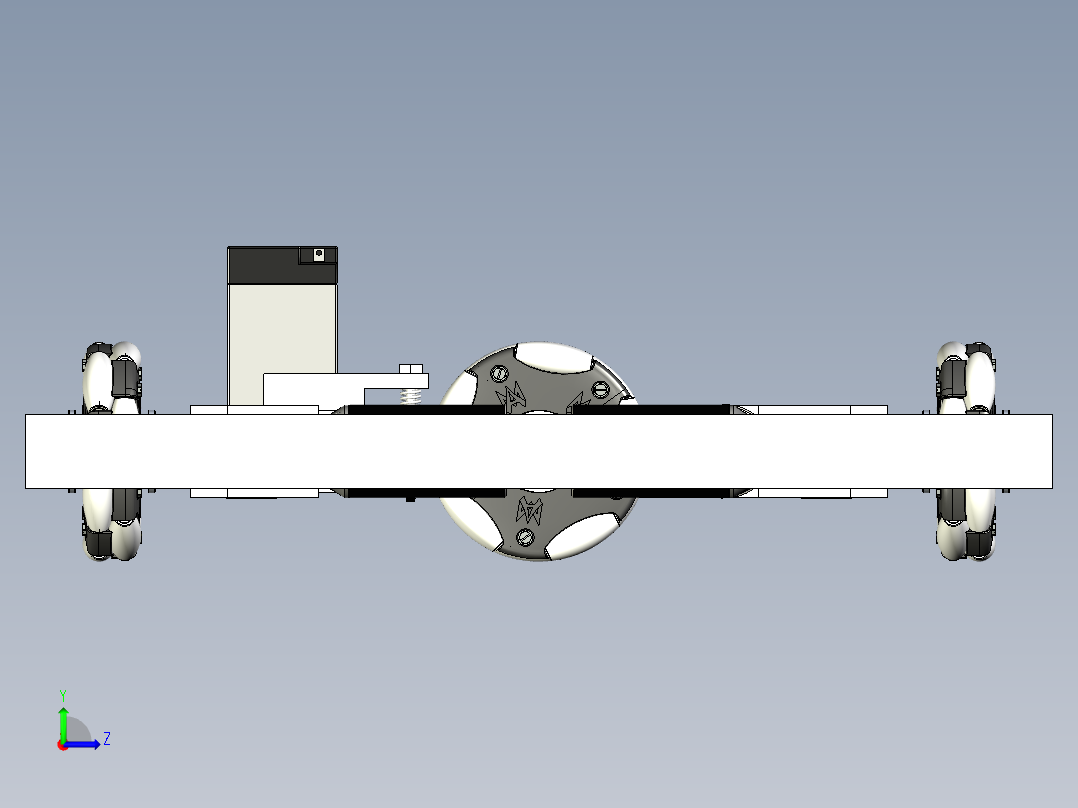 team 7501 off-season全向轮机器人车左视图