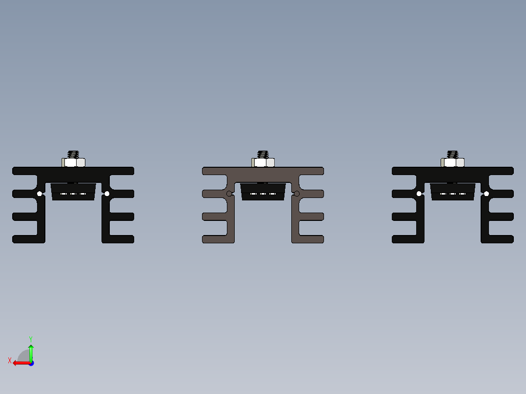 TO-220封装的散热器32-20后视图