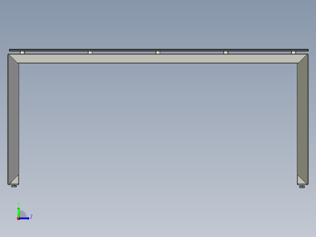 桌子、书桌左视图