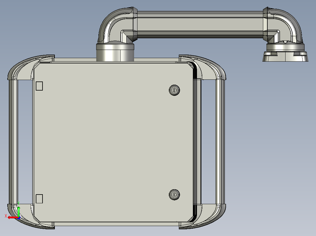 向下顶座+90度箱体连接器+控制箱后视图