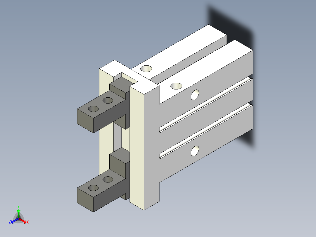 MHZL2-20D2-X4正等轴测图
