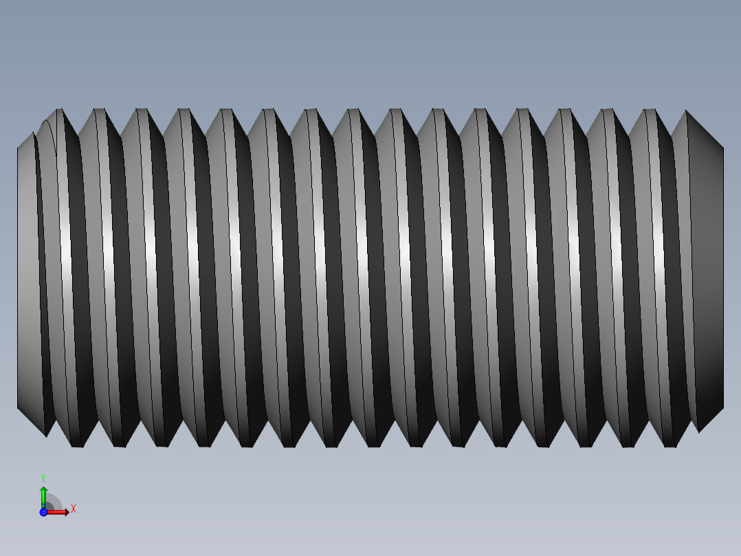 DIN 913-ISO 4026 固定螺钉-M24 L=50.SLDPRT前视图