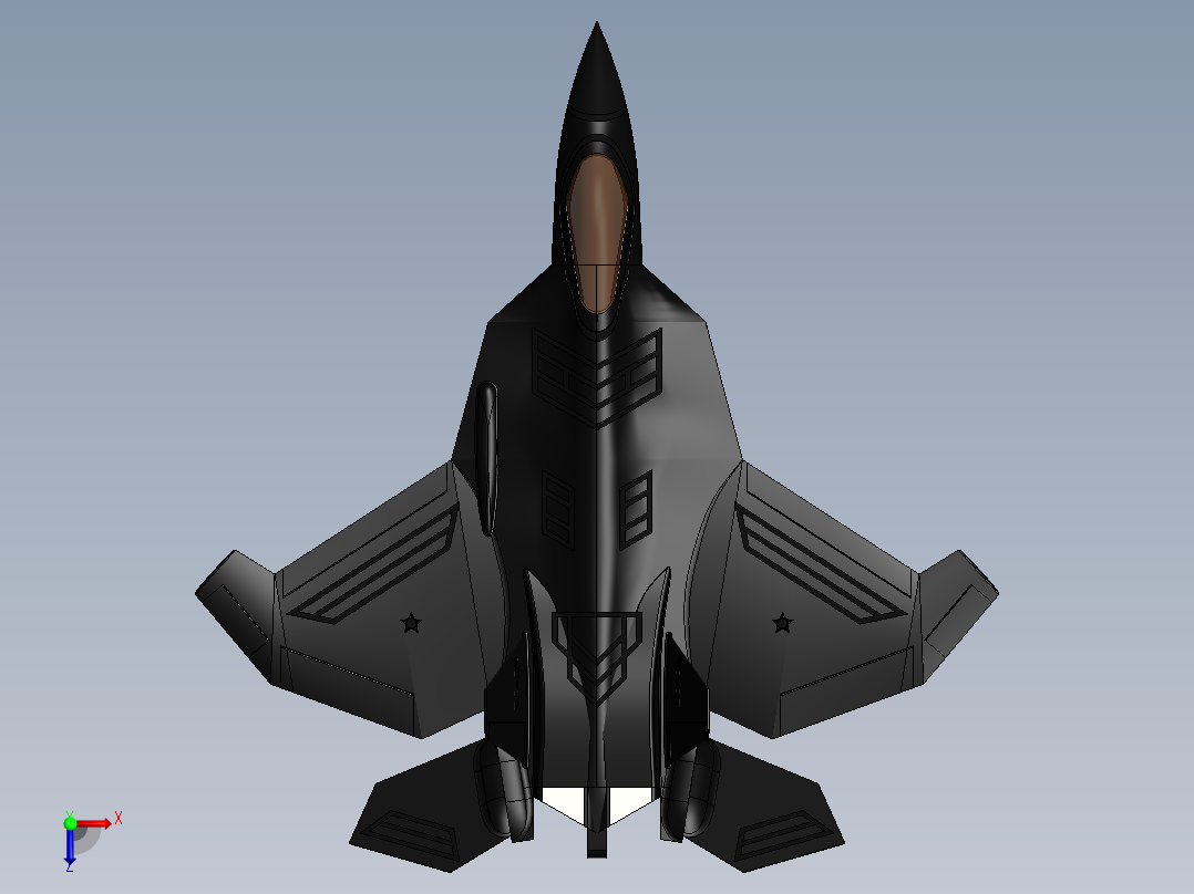 FC-17战斗机俯视图