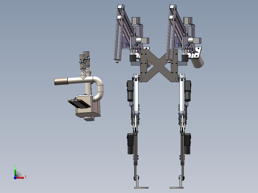 除草绿篱机器人（sw18可编辑+工程图）前视图