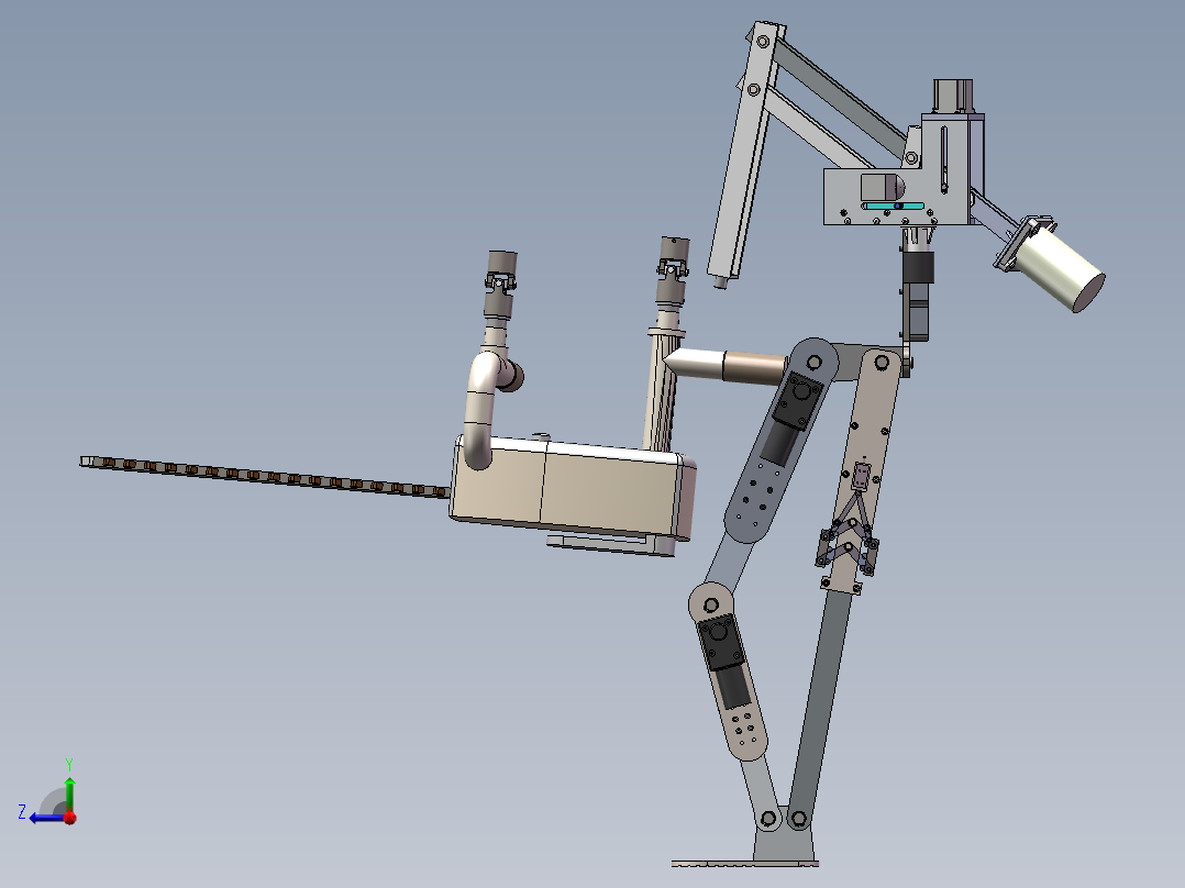 除草绿篱机器人（sw18可编辑+工程图）右视图