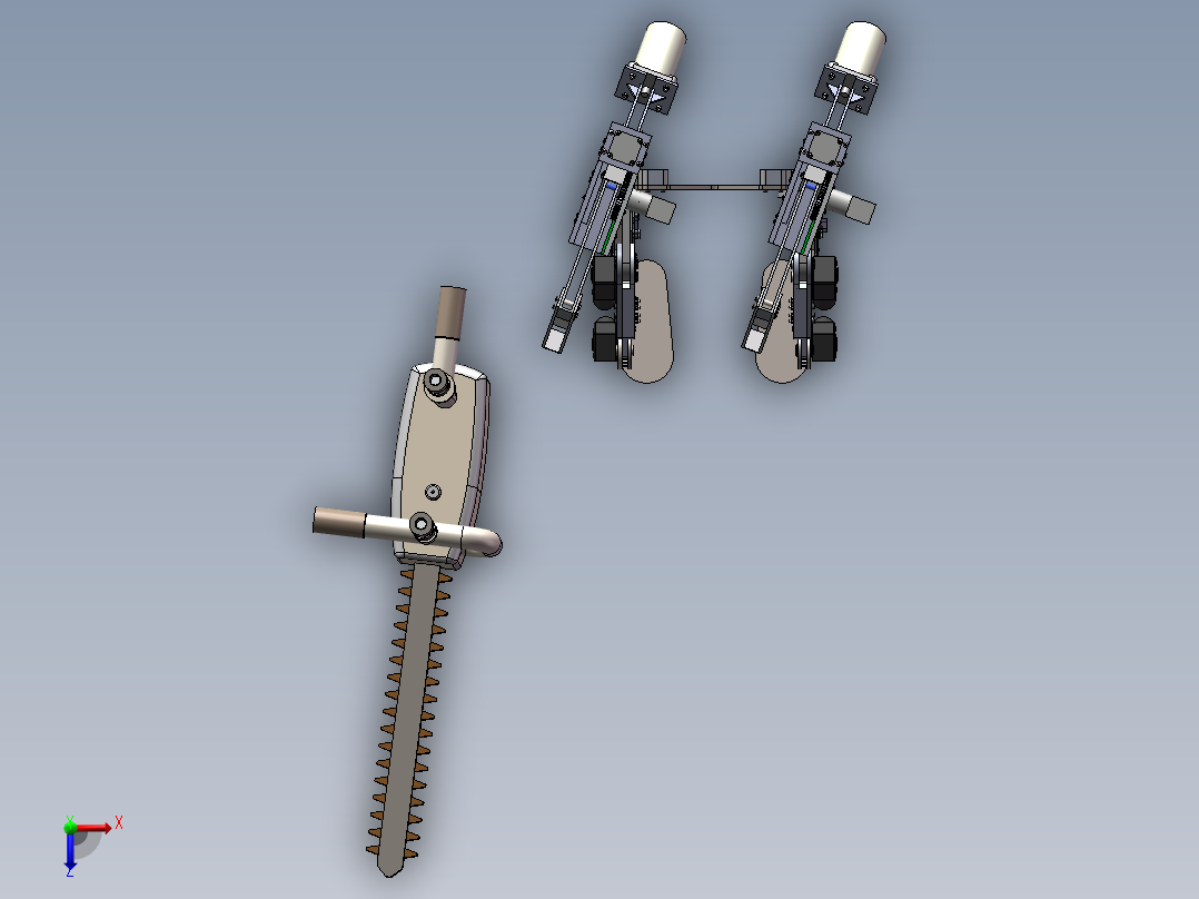 除草绿篱机器人（sw18可编辑+工程图）俯视图