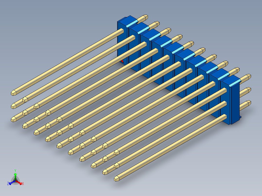彩色公头100mil（2.54mm）系列-DS1021_blue_3x10p_100mil_Type43_rev1.0