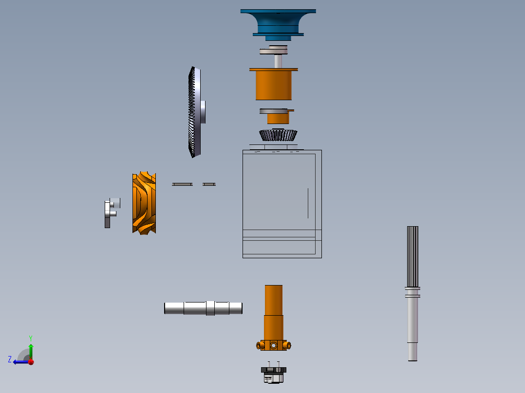 自动换刀装置图纸下载 20右视图