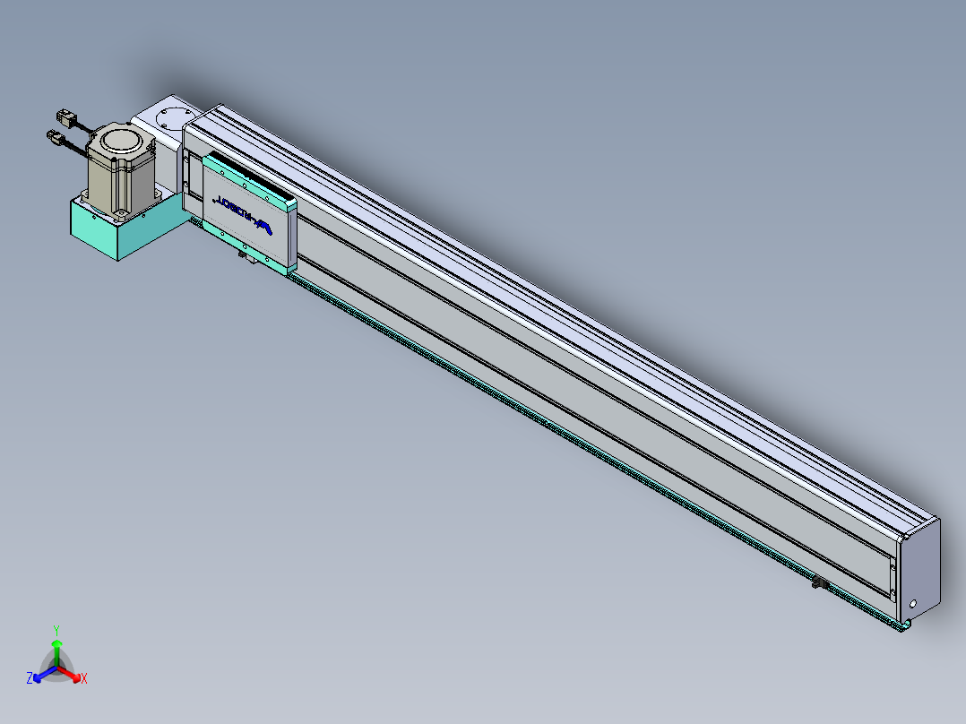 威洛博VBC同步带传动一无尘环境VBC14-L45-S1050-BLU-ZP75-C3正等轴测图
