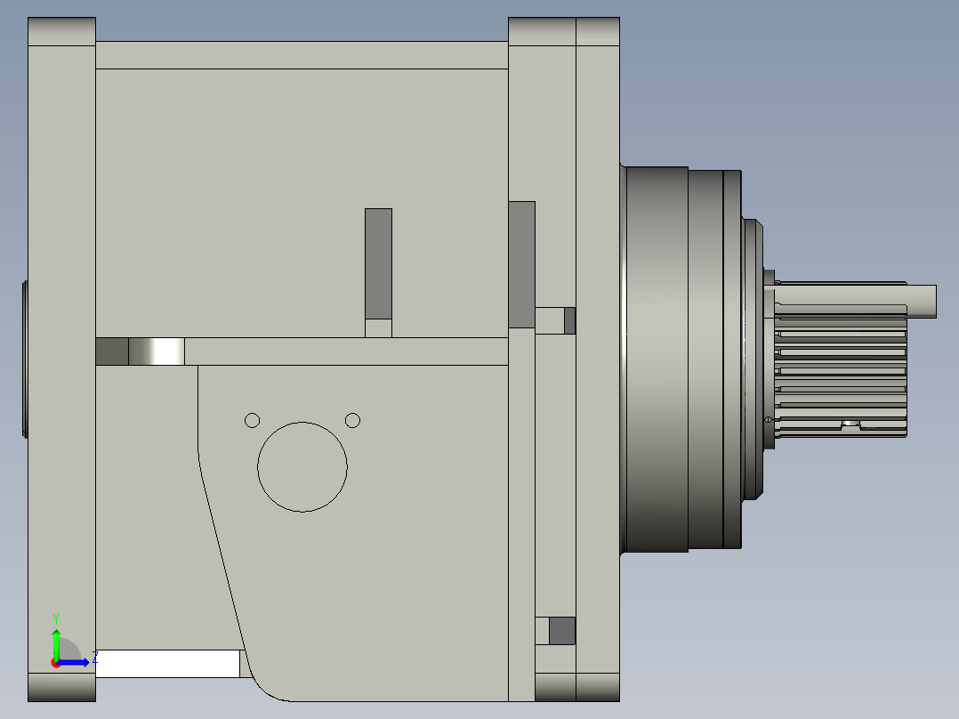 掘进机截割减速器proe三维==696029==150左视图