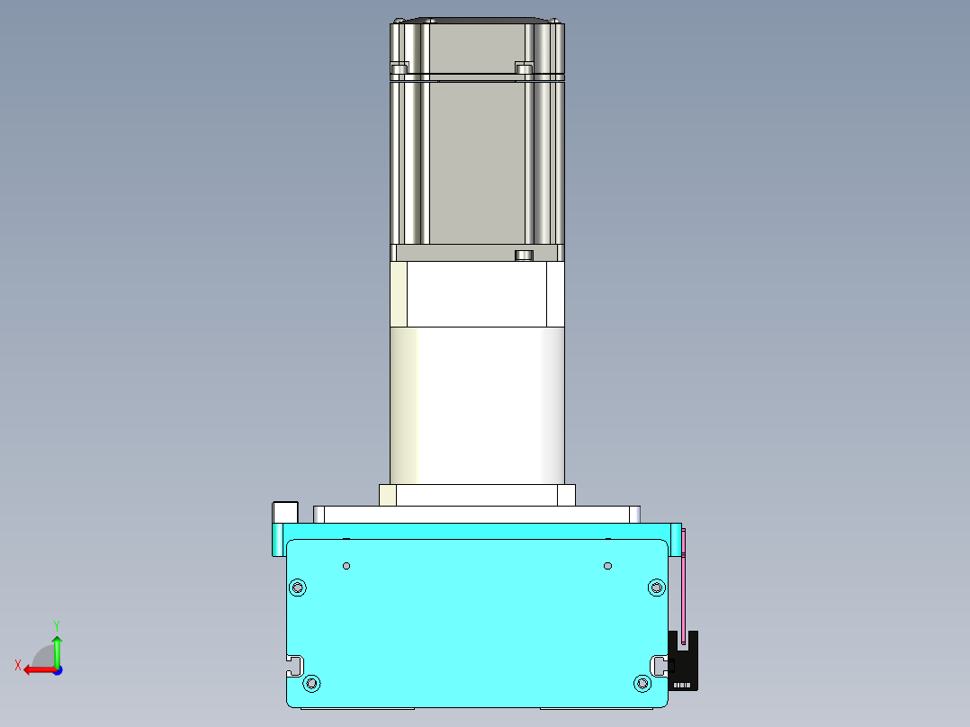 东锦齿条传动DH175G-L167-S400-BU-减速机+750W后视图