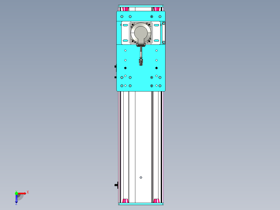 东锦齿条传动DH175G-L167-S400-BU-减速机+750W俯视图