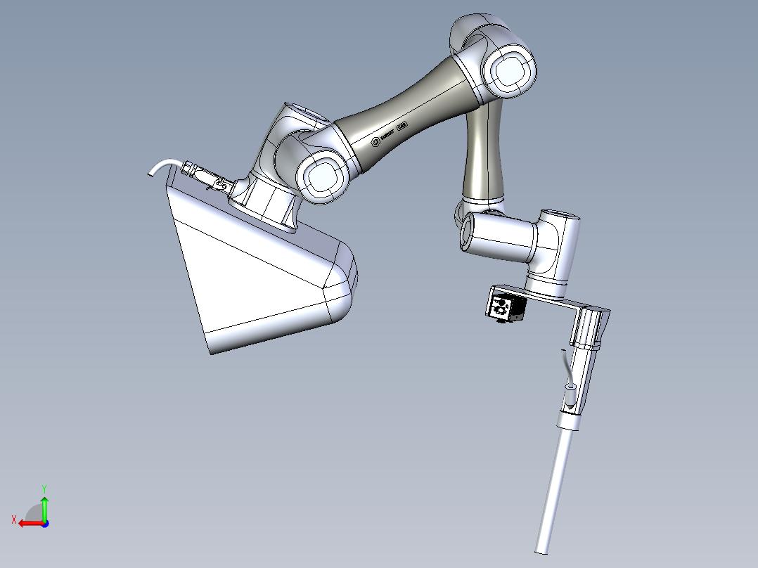 自动清洁机器人后视图