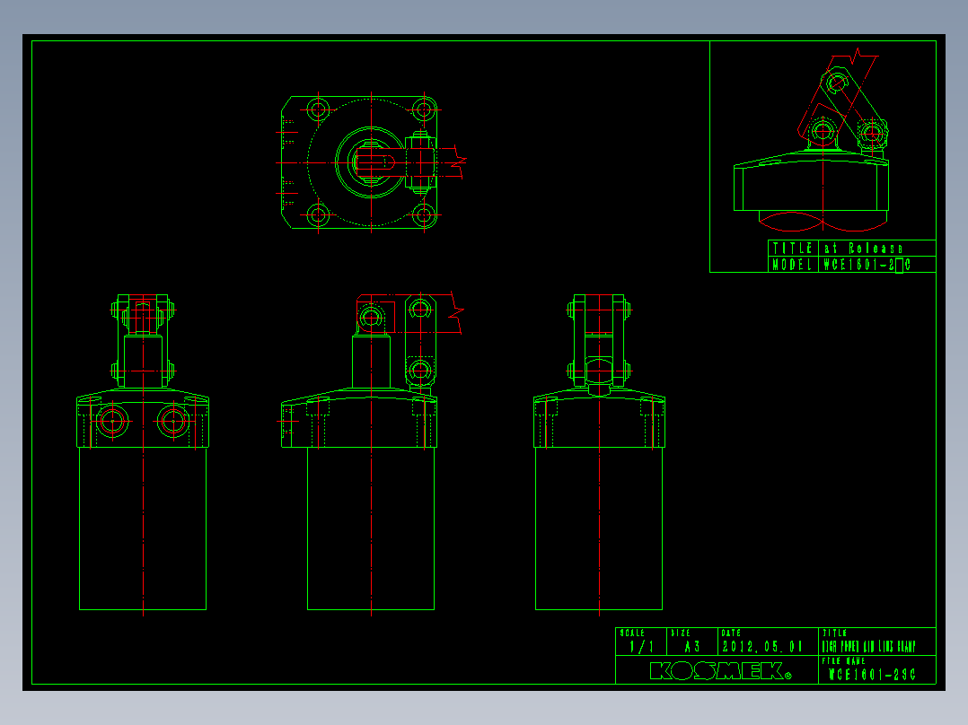 KOSMEKWCE1601-2SC多系列多零件图纸模型多系列多零件图纸模型