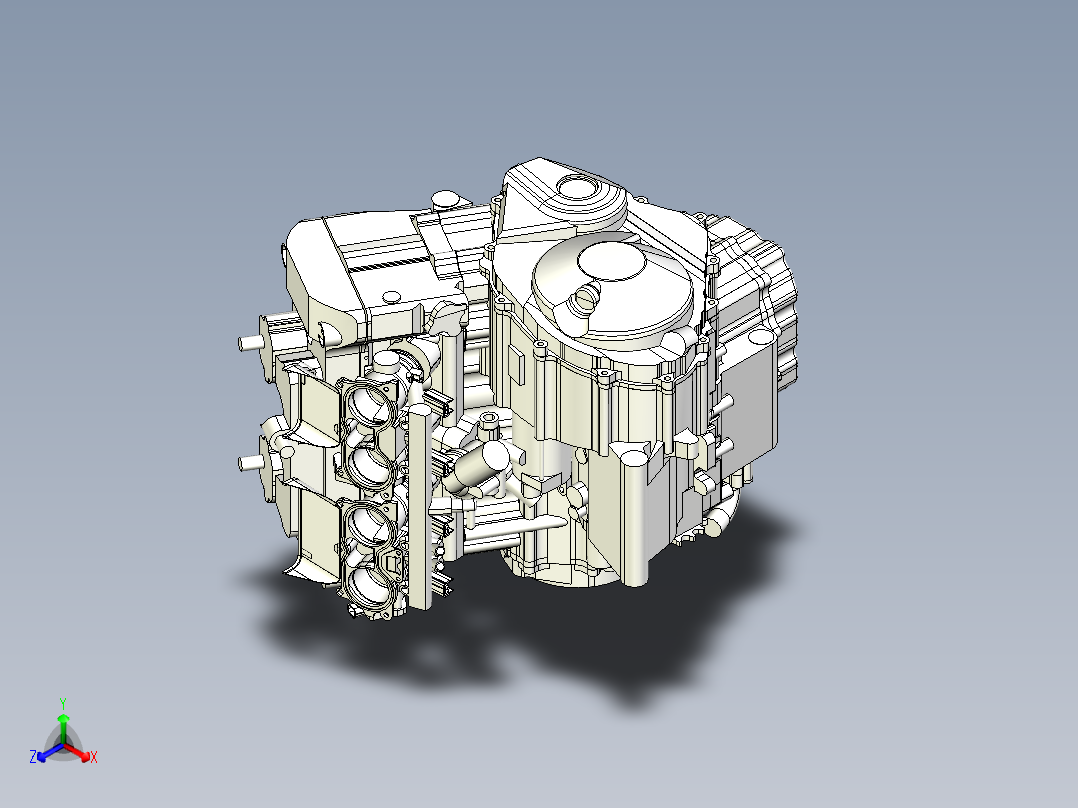发动机三维模型正等轴测图
