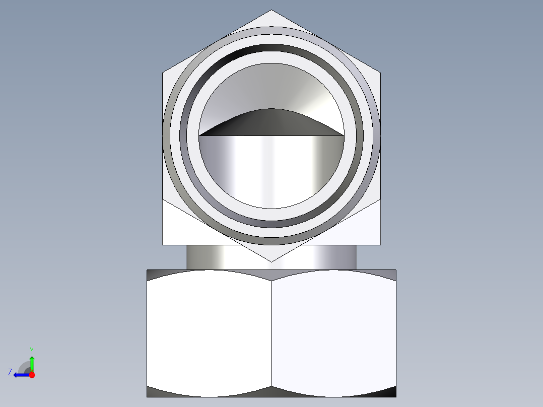 卡套式工业通用硬管接头EO_Standpipe_elbow_EVW28LOMDCF右视图