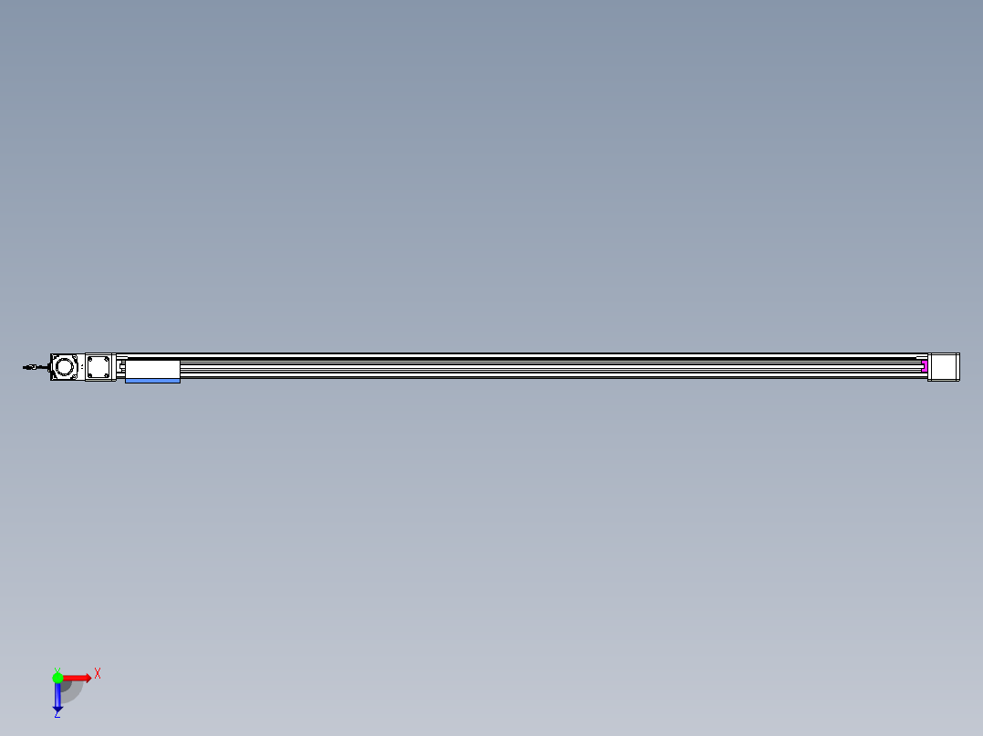 威洛博LB.GB同步带传动--欧规系列GB8-L96-S2400-BL-P75俯视图