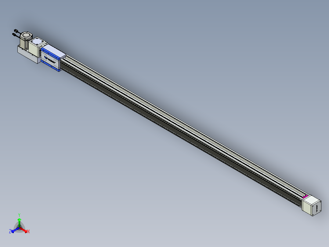 威洛博LB.GB同步带传动--欧规系列GB8-L96-S2400-BL-P75正等轴测图