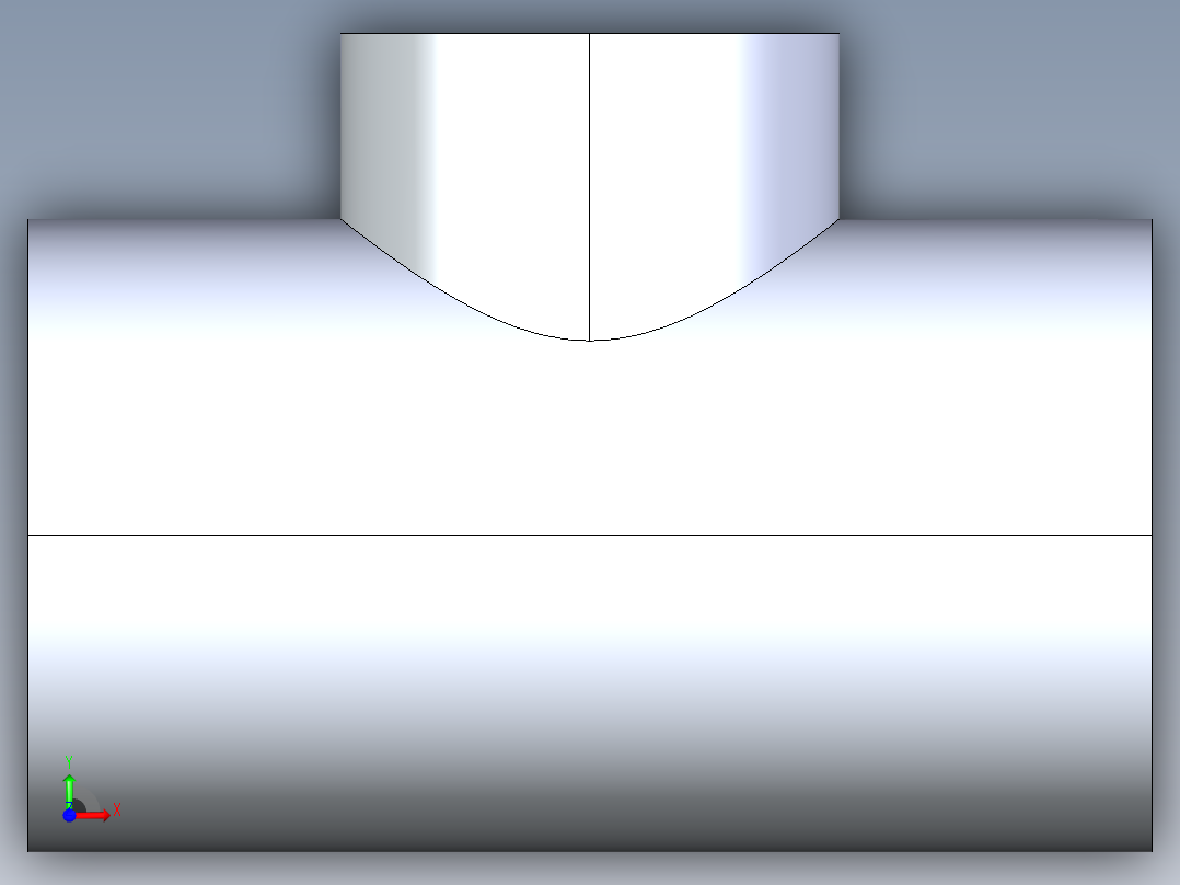 CPVC管件02A-Sch80_ReducingTee_SxSxS_9801-530FB_6in x 3in前视图