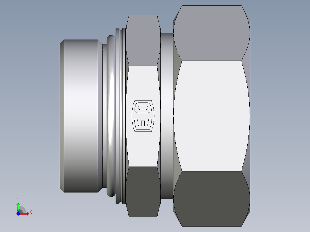 卡套式工业通用硬管接头EO_Male_Stud_connector_GEO42ZLMCF前视图