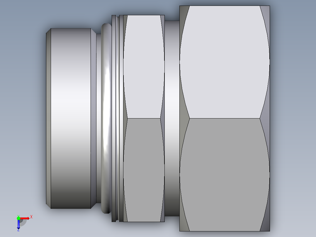 卡套式工业通用硬管接头EO_Male_Stud_connector_GEO42ZLMCF俯视图