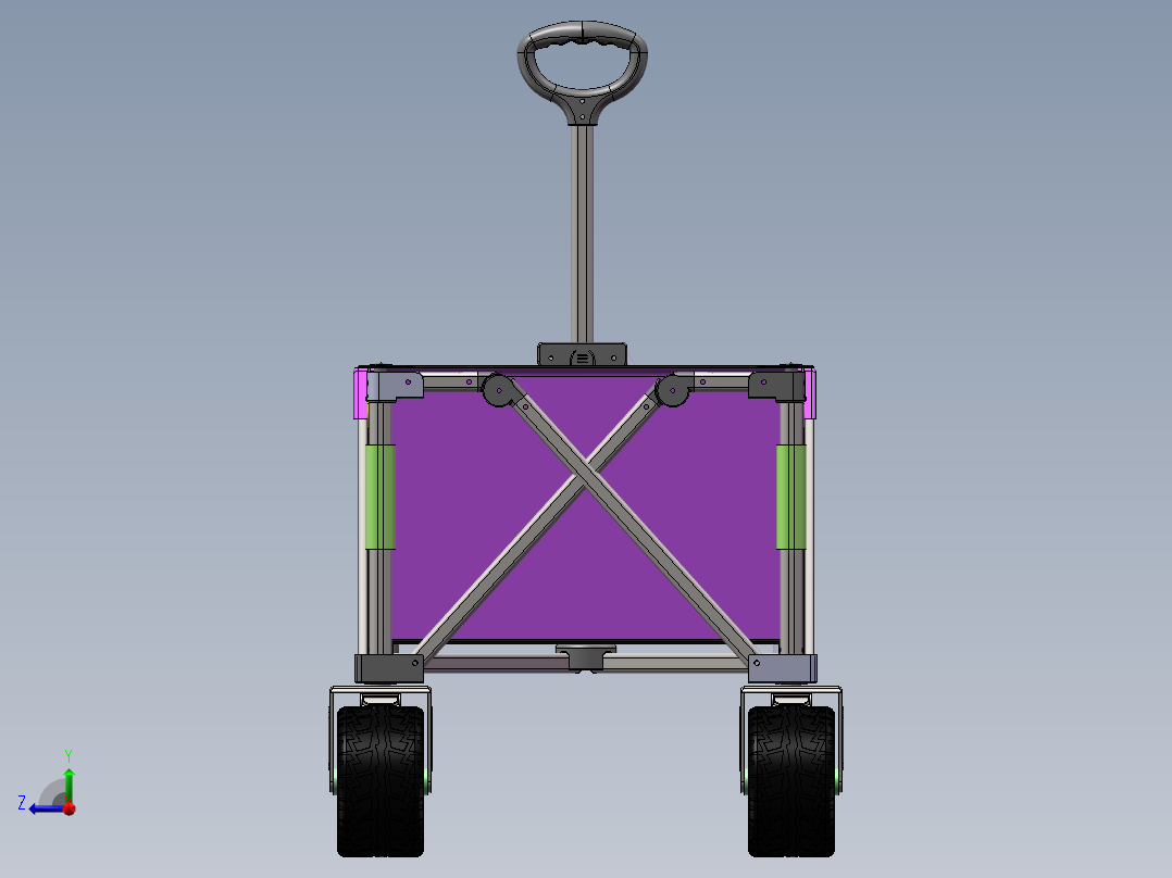 分享一款聚拢车露营推车帐篷推车露营车1342382右视图