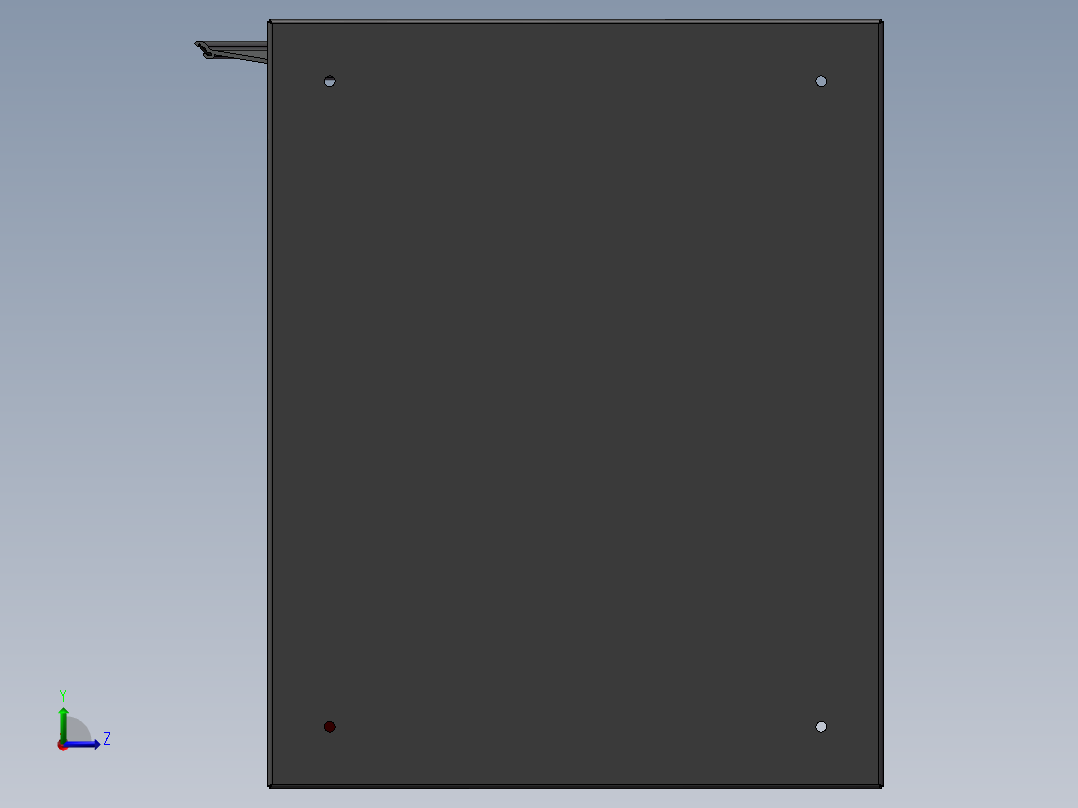 邮筒3D模型左视图