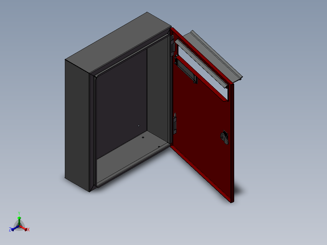 邮筒3D模型正等轴测图